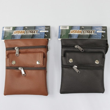 Gancho 12 - Bolso hombre Polipiel. Color: Marrón-Negro