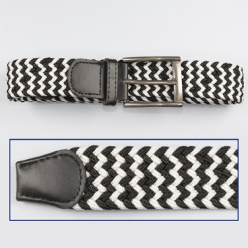 Hook 25, Elastic belts - color: Black and white zigzag