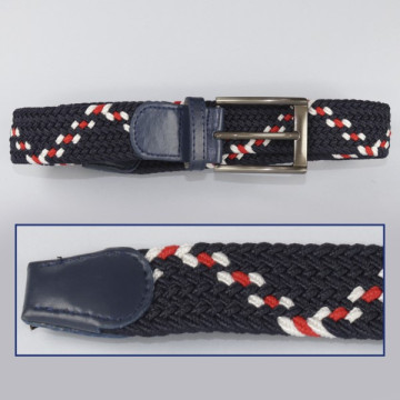 Hook 21a, Elastic belts - color: Blue with white and red stripe