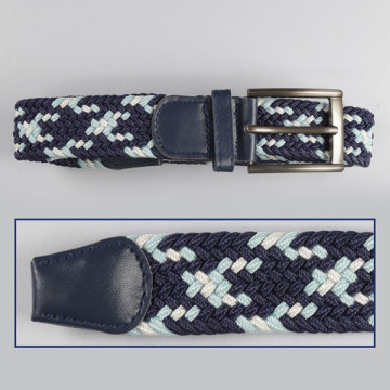 Hook 21b, Elastic belts - color: Blue with yellow and red cross stripes