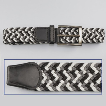 Hook 33, Elastic belts - color: Gray with black, gray and white weave