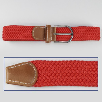 Gancho 41, Cinturones elásticos - color: Rojo con puntas marrón