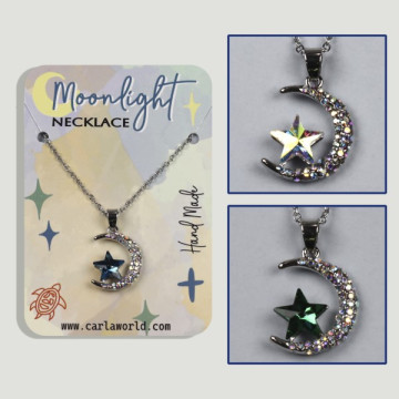 Hook 64 - Pendant with rhinestones and assorted moon and star character