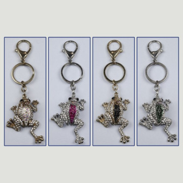 Hook 91 – Keychain with rhinestones and assorted toad character