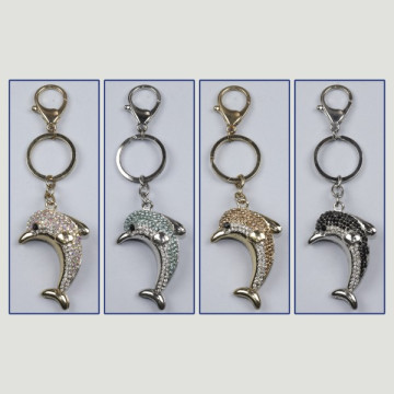 Hook 93 – Keychain with rhinestones and assorted dolphin character