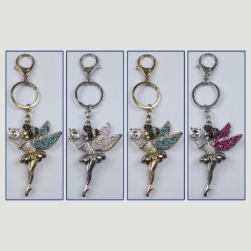 Hook 95 – Keychain with rhinestones and assorted fairy character