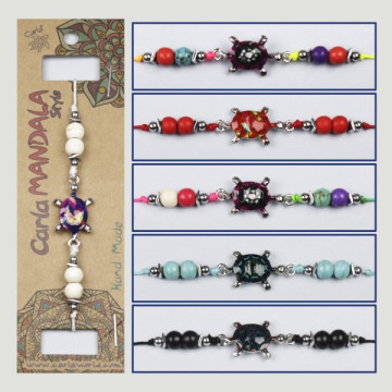 Hook 19, Bracelet with turtle character - assorted colors