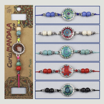 Gancho 20, Pulsera con carácter de mandala- colores surtidos