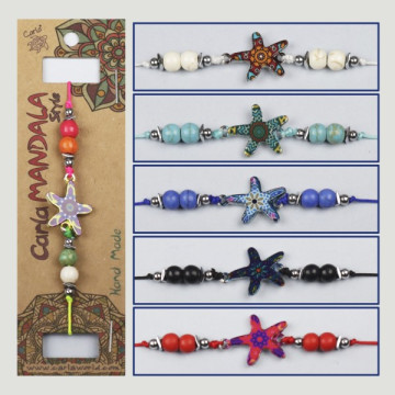 Hook 23, Bracelet with sea star character - assorted colors