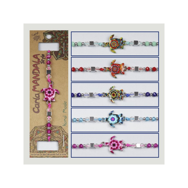 Crochet 25, Bracelet personnage tortue - coloris assortis Crochet 25, Bracelet personnage tortue - coloris assortis