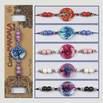 Gancho 26, Pulsera con carácter de árbol de la vida - colores surtidos