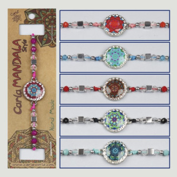 Hook 29, Bracelet with mandala character - assorted colors
