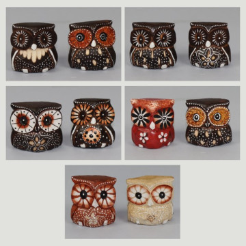 Wooden owl 5cm assorted models