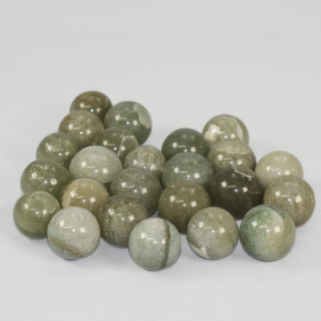 REPLACEMENT of the Mineral Spheres Display: Green Agate