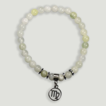 REPLACEMENT of Horoscope Bracelets: steel beads+Hematite with Virgo Character