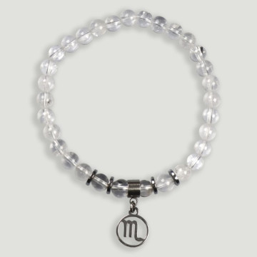 REPLACEMENT of Horoscope Bracelets: steel beads+Hematite with Scorpio Character