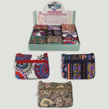 Purse display model: Landscape- Mandala – abstract - Mexican 12x8 cm