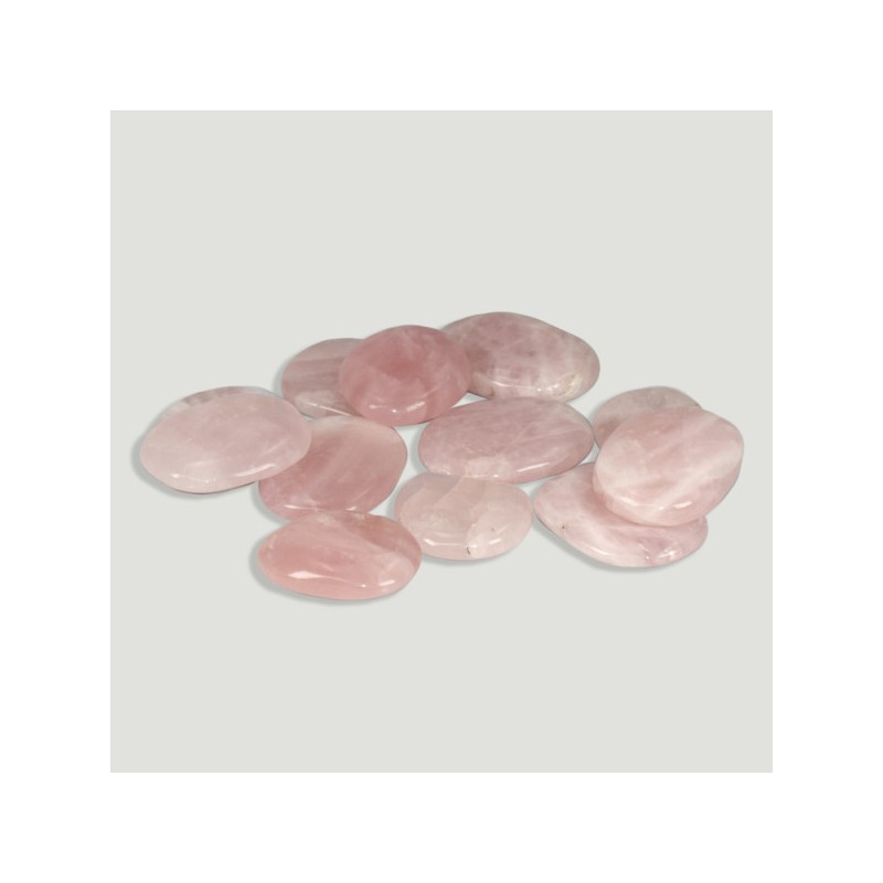 Quartzo Rosa polido e tombado 3-4cm aprox. Quartzo Rosa polido e tombado 3-4cm aprox.