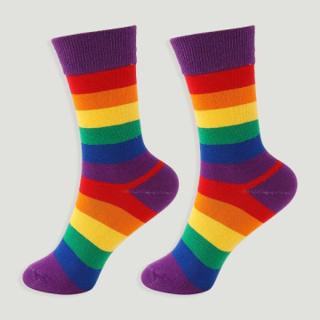 Hook 36 - Stockings with design: rainbow