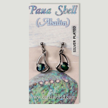 Hook 37 - Abalone earrings. Model: abstract.