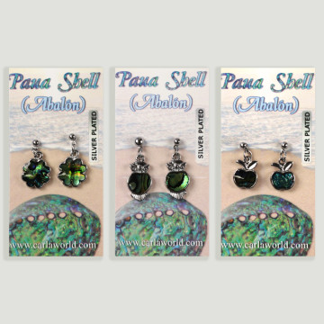 Hook 33 - Abalone Earrings. Assorted models.