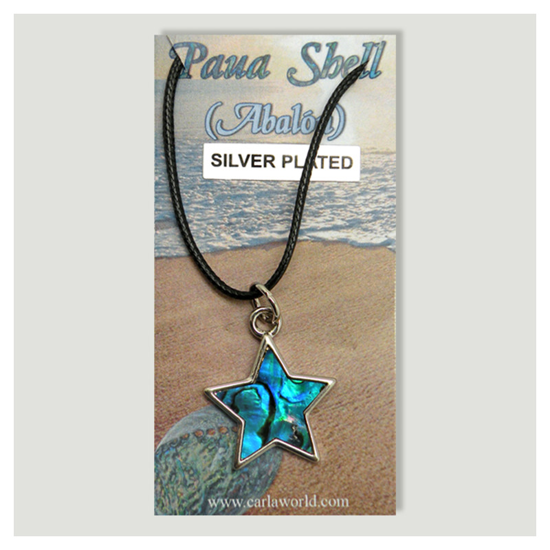 Hook 51 – Abalone Pendant with cord. Model: star. Hook 51 – Abalone Pendant with cord. Model: star.