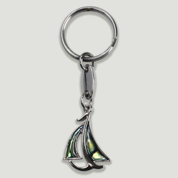 Hook 68 - Abalone Keychain. Model: sailboat