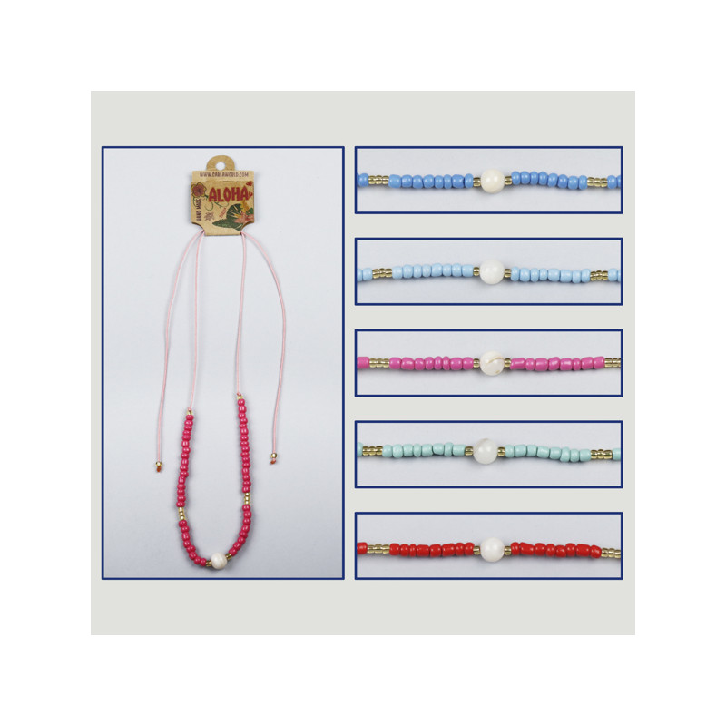 Hook 16. Adjustable necklace. Model: mother of pearl ball Hook 16. Adjustable necklace. Model: mother of pearl ball