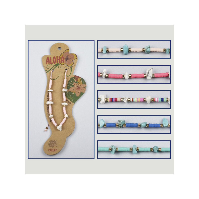 Hook 20. Adjustable anklet. Model: assorted mineral Hook 20. Adjustable anklet. Model: assorted mineral