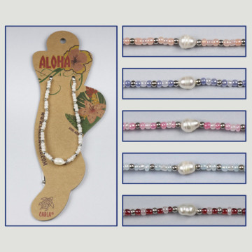 Gancho 22. Tobillera ajustable. Modelo: perla