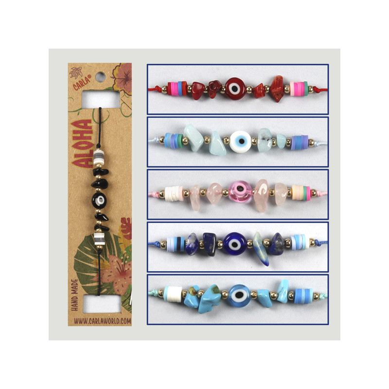 Hook 33. Adjustable bracelet. Model: turkish and mineral eye Hook 33. Adjustable bracelet. Model: turkish and mineral eye