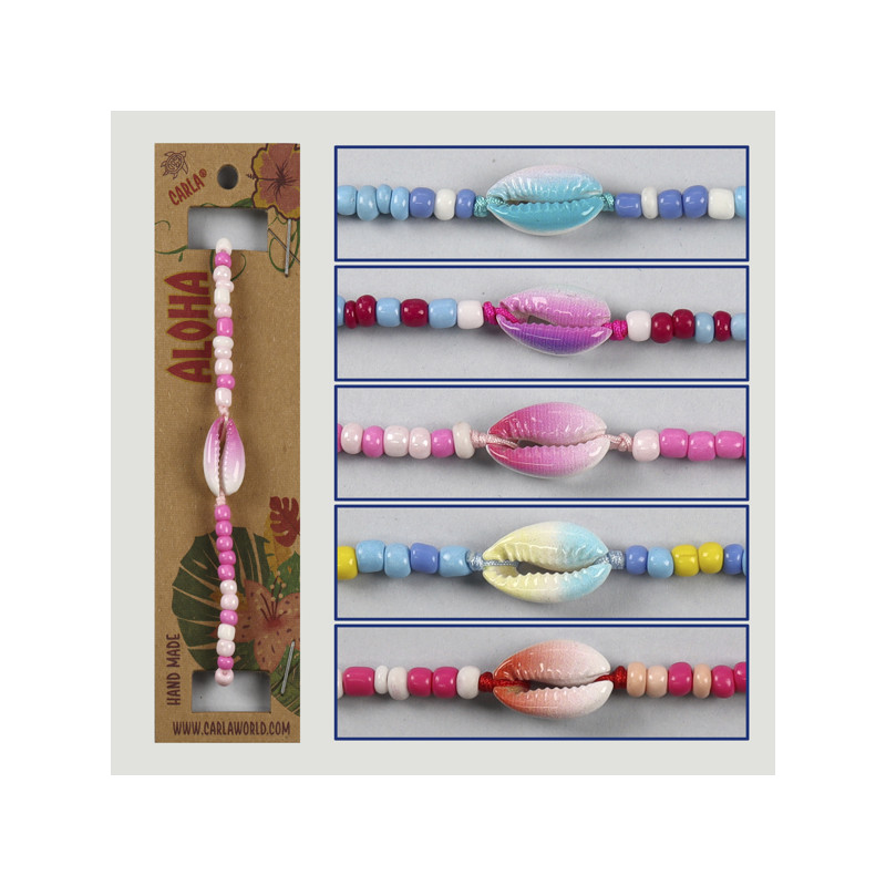 Gancho 47. Pulsera ajustable. Modelo: cypraea colores Gancho 47. Pulsera ajustable. Modelo: cypraea colores