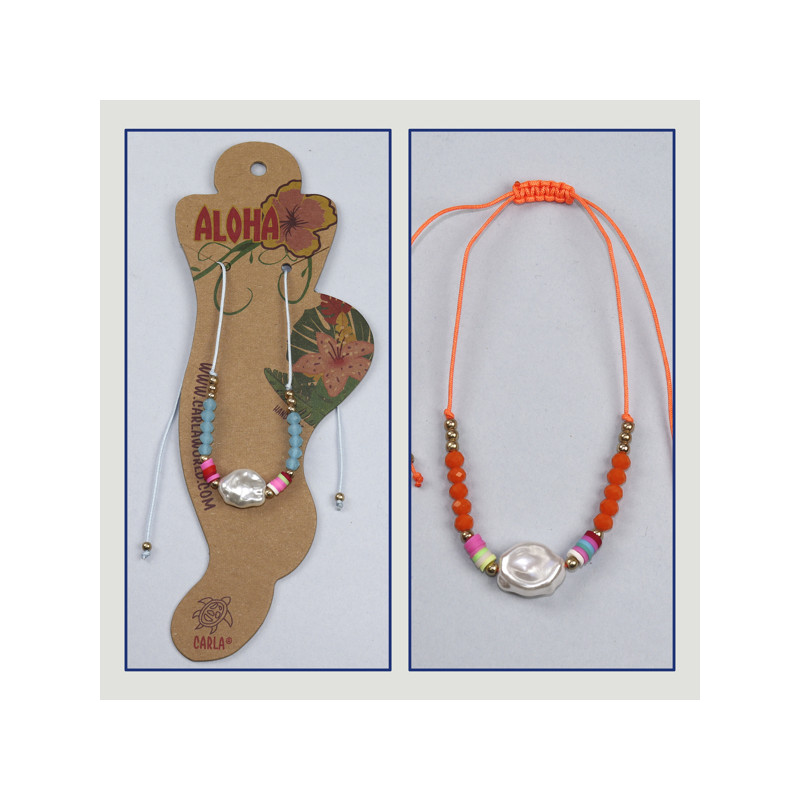 Hook 72. Adjustable anklet. Model: baroque pearl Hook 72. Adjustable anklet. Model: baroque pearl