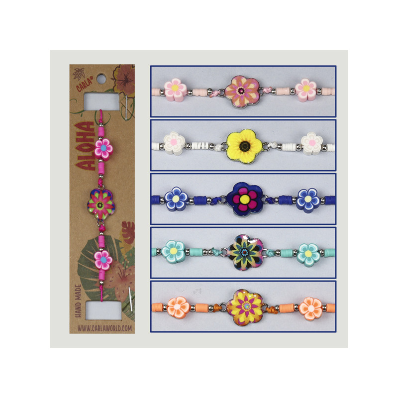 Gancho 84. Pulsera ajustable. Modelo: flores Gancho 84. Pulsera ajustable. Modelo: flores