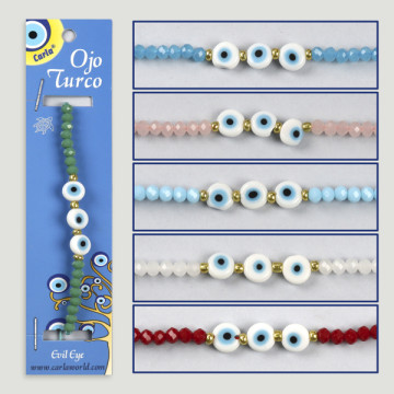 Gancho 03. Pulsera ajustable. Ojo turco