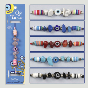 Gancho 04. Pulsera ajustable. Ojo turco