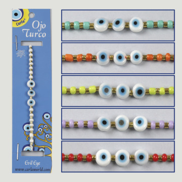 Gancho 05. Pulsera ajustable. Ojo turco