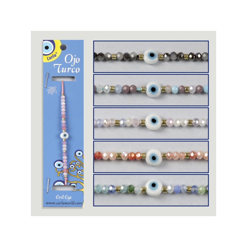 Crochet 15. Bracelet réglable. Oeil turc Crochet 15. Bracelet réglable. Oeil turc