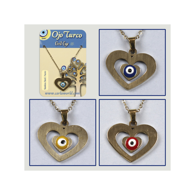 Hook 21. Golden steel pendant. Turkish eye Hook 21. Golden steel pendant. Turkish eye