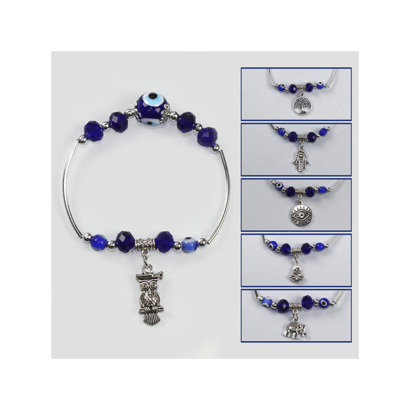 Gancho 35. Pulsera elástica. Ojo turco Gancho 35. Pulsera elástica. Ojo turco