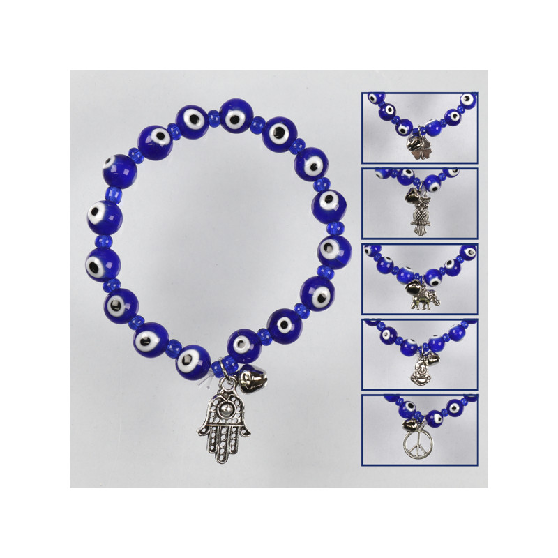 Gancho 36. Pulsera elástica. Ojo turco Gancho 36. Pulsera elástica. Ojo turco
