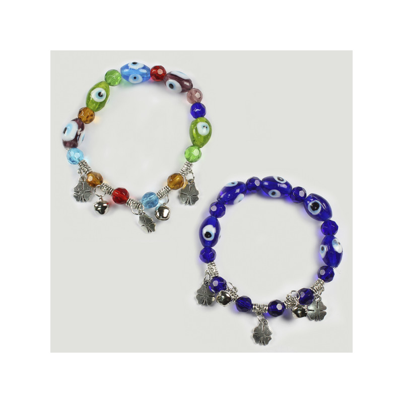 Gancho 37. Pulseira elástica. Olho turco Gancho 37. Pulseira elástica. Olho turco