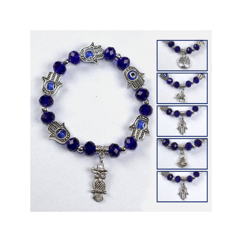 Gancho 39. Pulsera elástica. Ojo turco Gancho 39. Pulsera elástica. Ojo turco