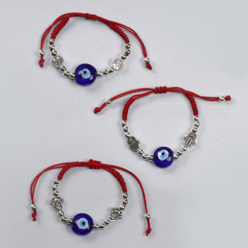 Hook 42. Adjustable cord bracelet. Turkish eye