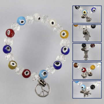 Gancho 44. Pulsera elástica. Ojo turco