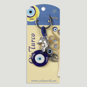 Hook 50. Metal key ring. Turkish Eye with Turkish Eye