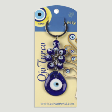 Hook 51. Metal key ring. Turkish Eye with Turkish Eye