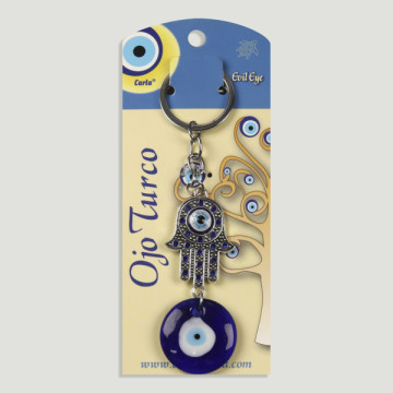 Hook 53. Metal key ring. Turkish Eye with Turkish Eye