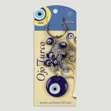 Hook 55. Metal key ring. Turkish Eye with Turkish Eye