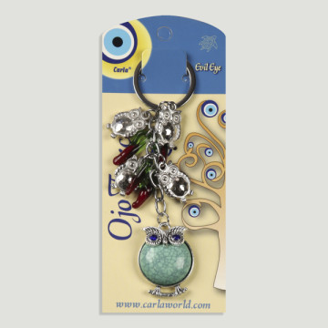 Hook 57. Metal key ring. Turkish Eye with Turkish Eye